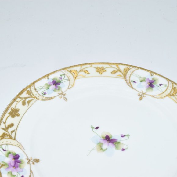 Antique Nippon Morimura Bros. Moriage Dessert Plate Hand Painted - Picture 3 of 8